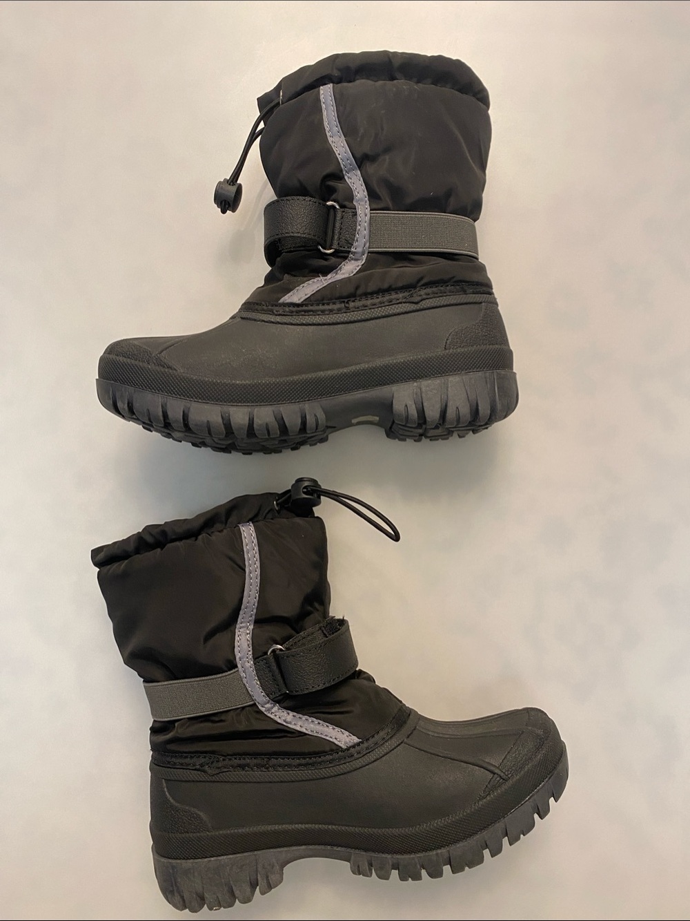 Kids Black Winter Snow Boots